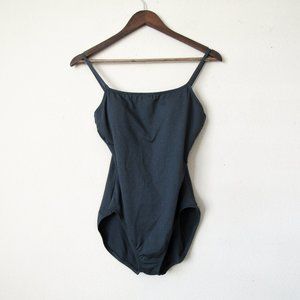 NAUTICA One Piece Swimsuit Size 10 Minimal Stretch Knit Swimwear Blue Gray